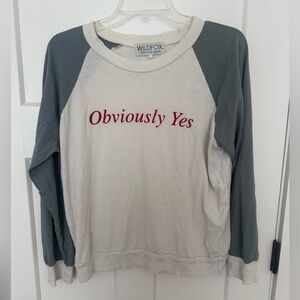 Wildfox obviously, yes long sleeve